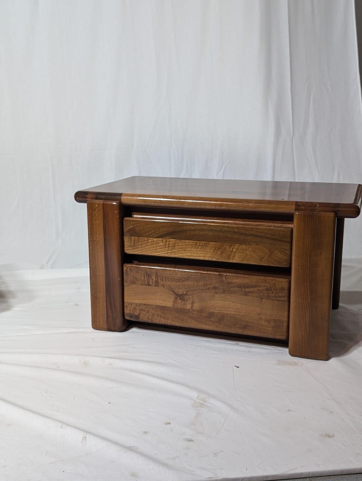 Late 20th Century Set of 2 Bedside Tables by Mario Marenco for Mobilgirgi, 70s For Sale