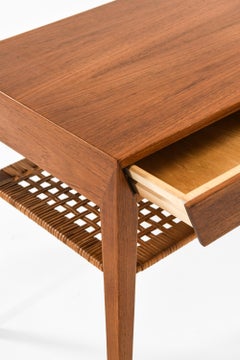 Satz von 2 Nachttischen aus Rohr und Teakholz von Severin Hansen, 1950er Jahre