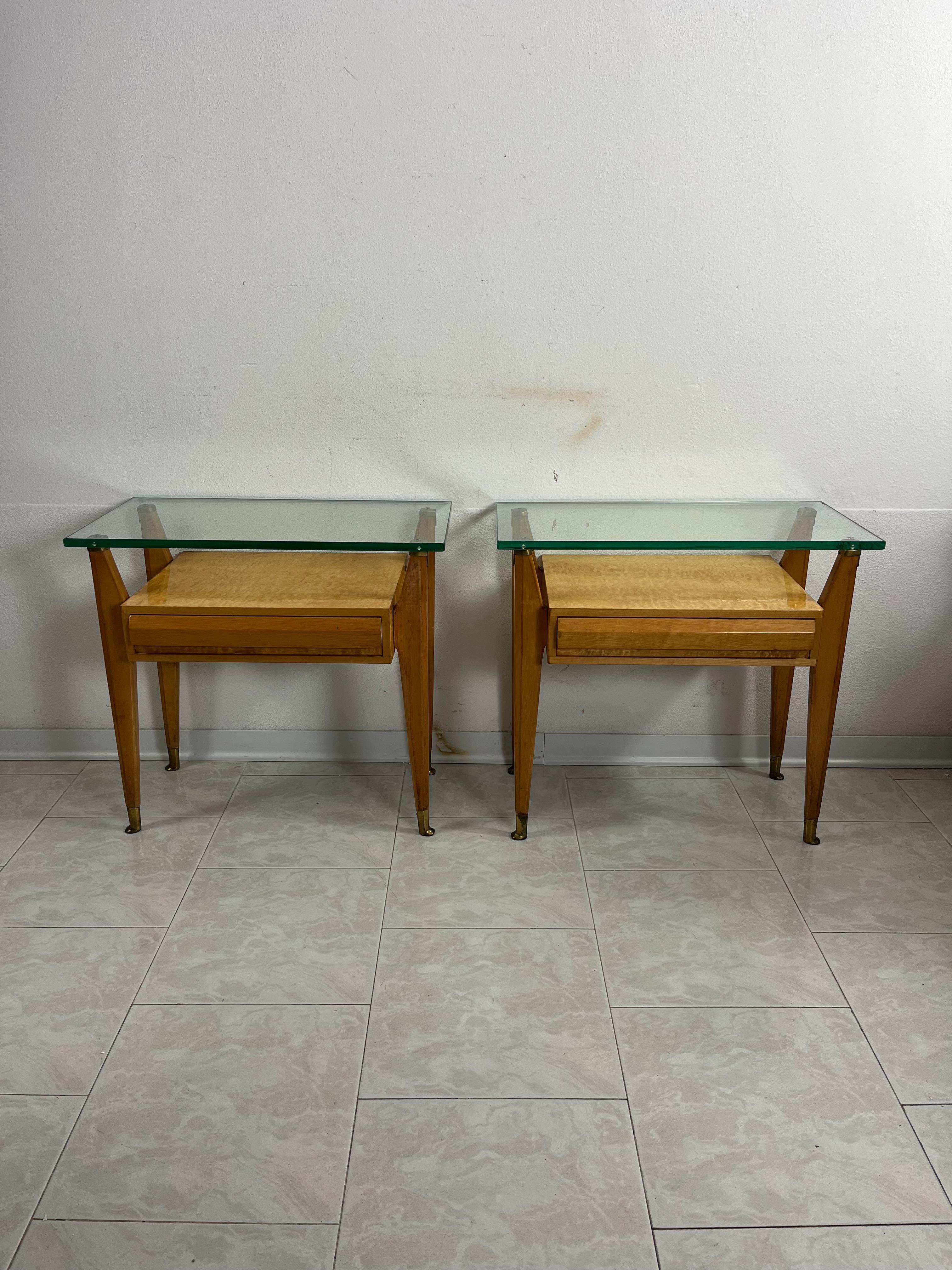 Ensemble de 2 tables de chevet G. Cecchini/C. Lissone attribuée à Vittorio Dassi 1950 en vente 8