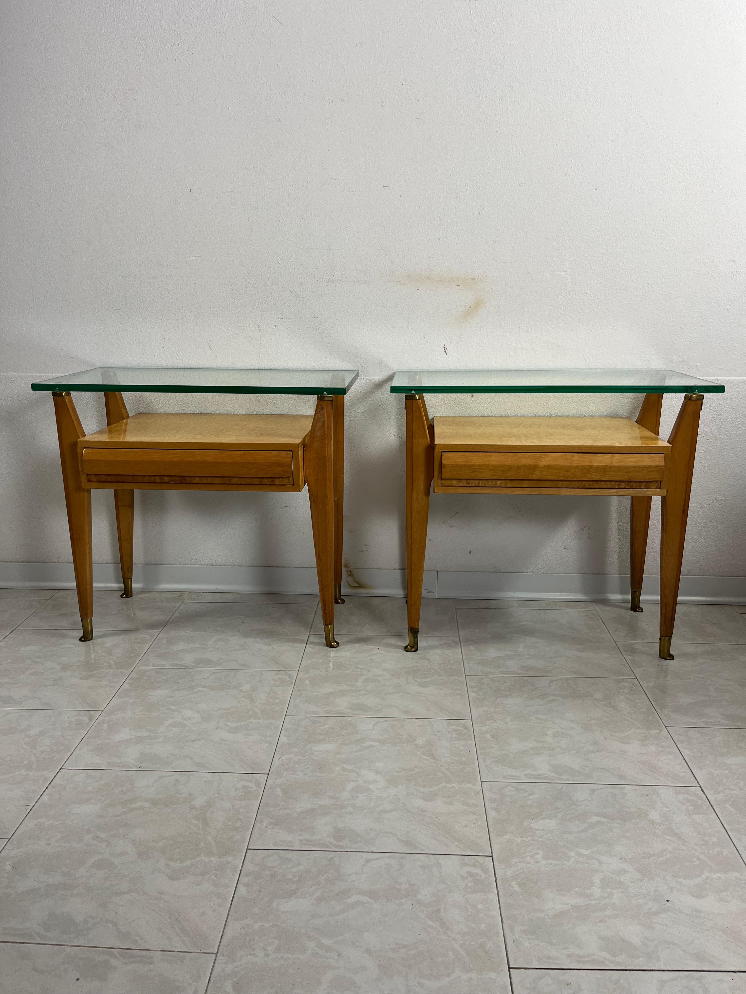 Ensemble de 2 tables de chevet G. Cecchini/C. Lissone attribuée à Vittorio Dassi 1950 en vente 9