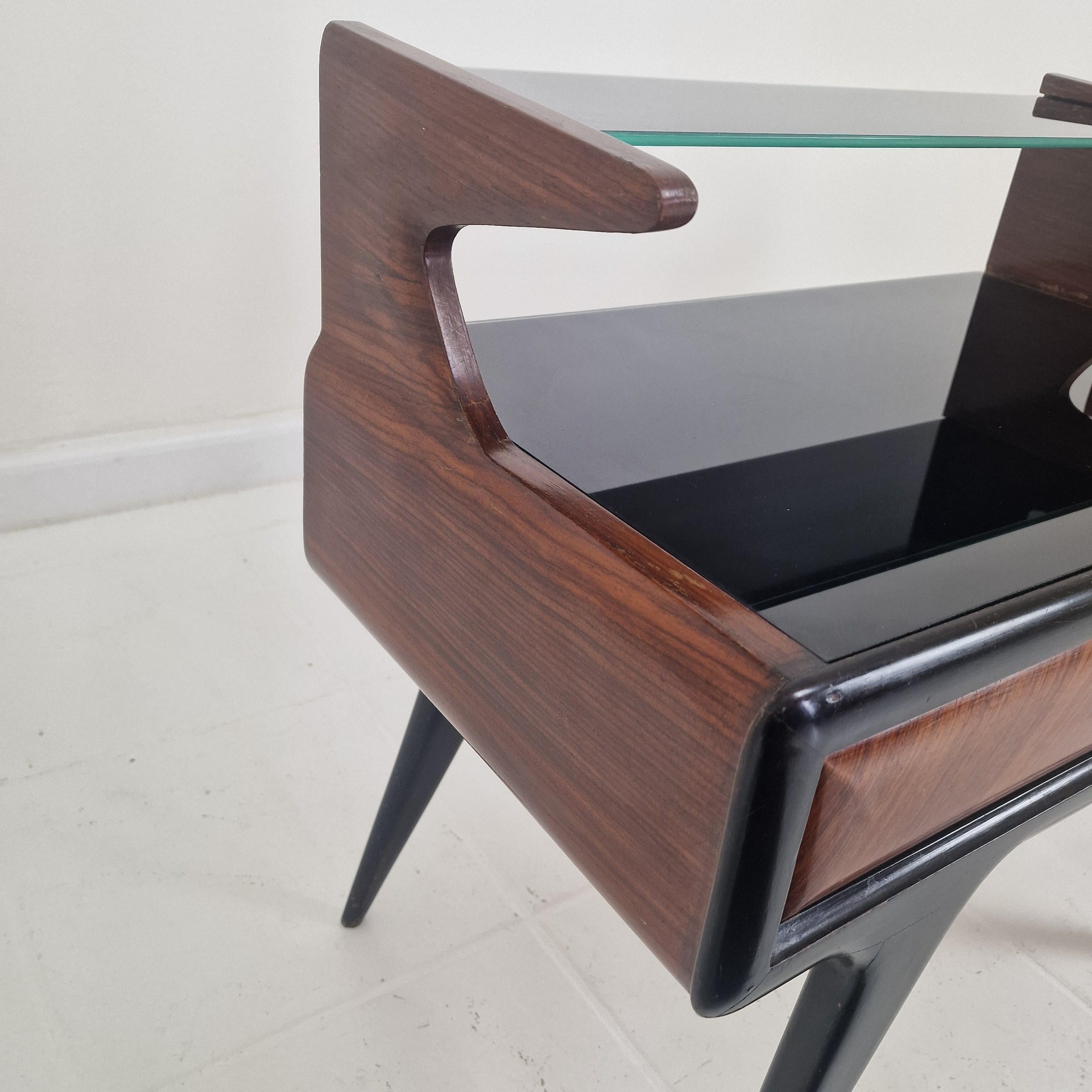 Set of 2 Bedside Tables or Nightstands in the style of Paolo Buffa, Italy 1950's For Sale 11