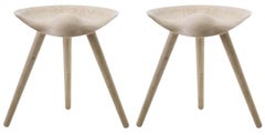 2er-Set ML 42 Beige OAK Hocker by Lassen