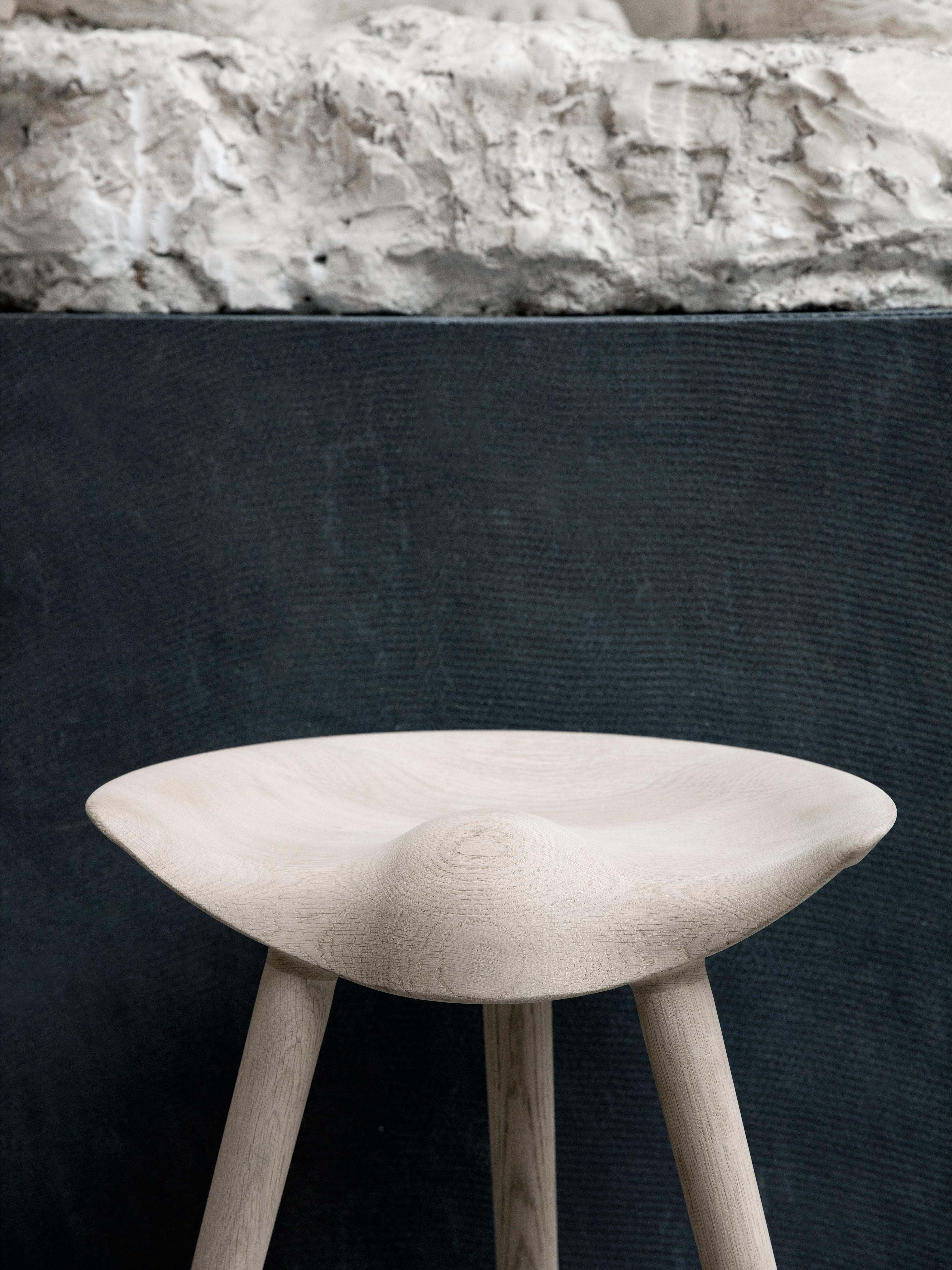 Modern Set of 2 ML 42 Beige Oak Stools by Lassen For Sale