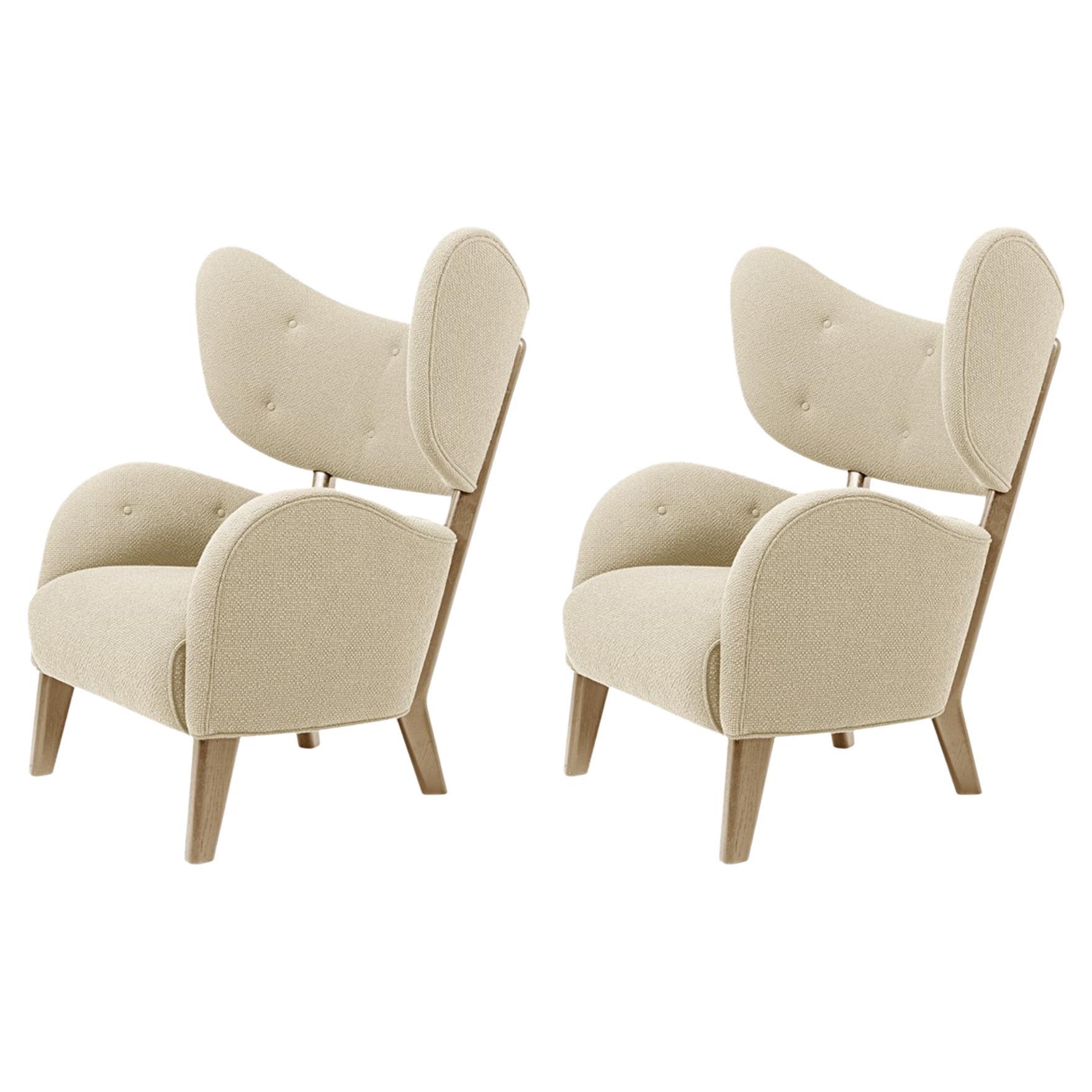 Ensemble de 2 chaises longues Sahco Zero en chêne naturel beige « My Own Chair » de Lassen en vente