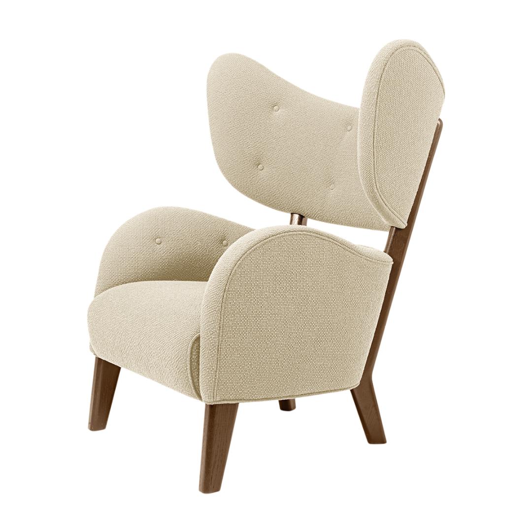 Set of 2 Beige Sahco zero smoked oak my own chair lounge chairs by Lassen.
Dimensions: W 88 x D 83 x H 102 cm 
Materials: Textile

Flemming Lassen's iconic armchair from 1938 was originally only made in a single edition. First, the then