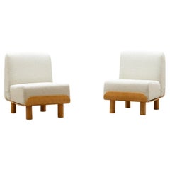 Set of 2 Bent Plywood Chairs 70s