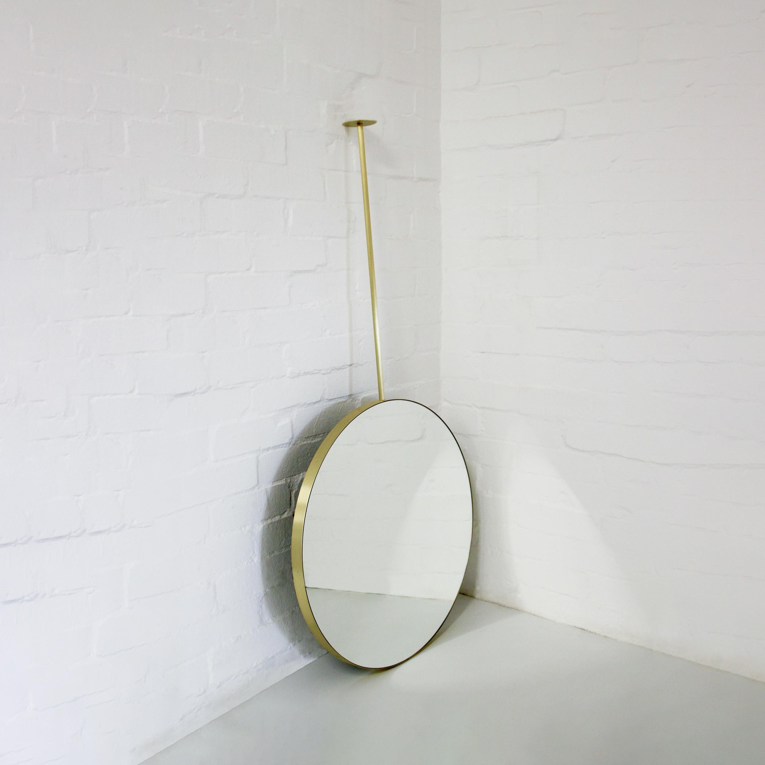 The price in this bespoke entry is provided for an order of one mirror.

The images in this bespoke listing do not represent the approved modifications, and they refer to a standard size of the Orbis Ceiling Hanging Suspended Round Art Deco Mirror