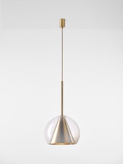 Set of 2 Big Alabaster White Kono Pendant Lights by Dechem Studio