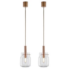 Ensemble de 2 grandes lampes à suspension Bandaska par Dechem Studio