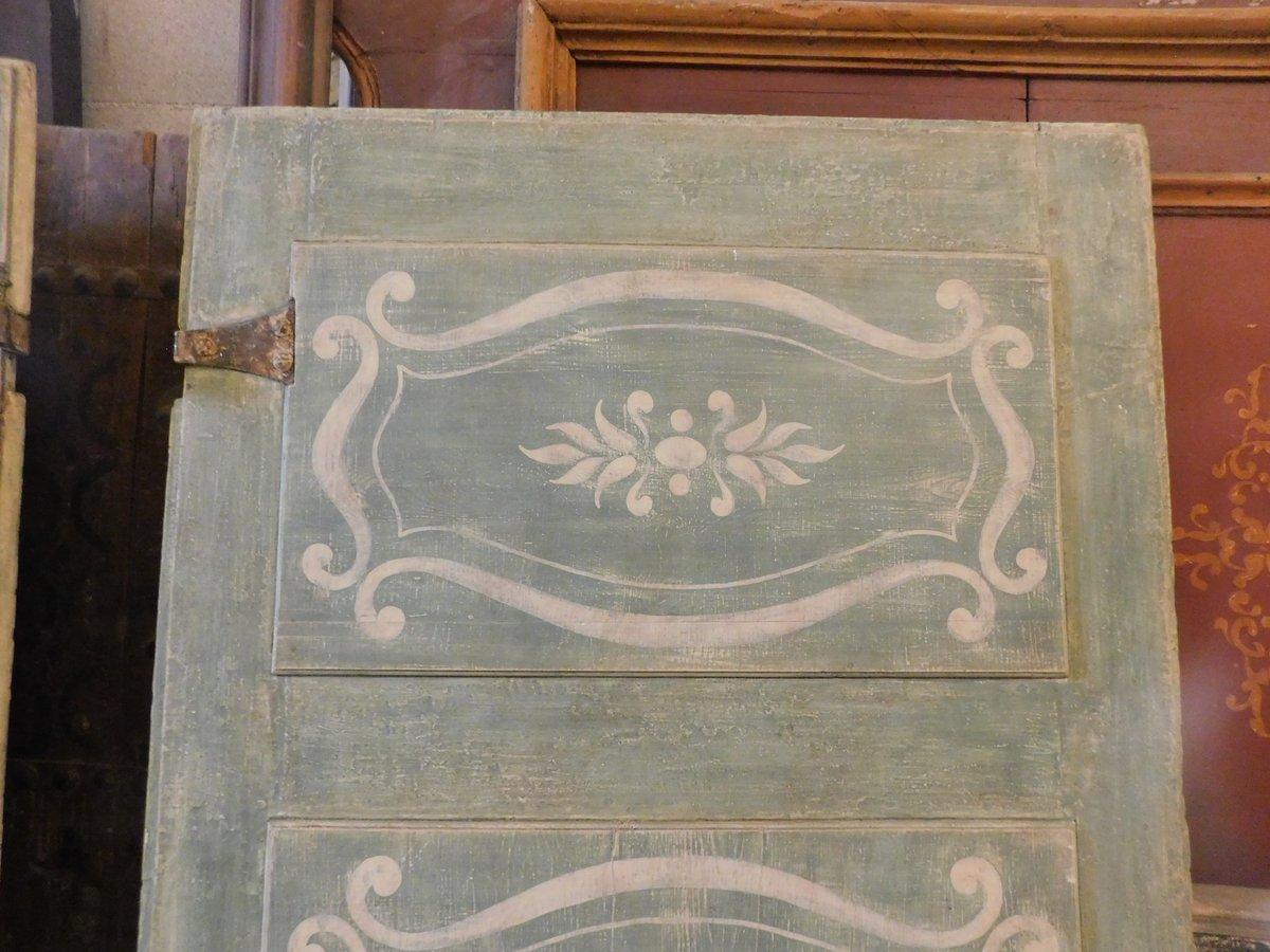 juego de 2 grandes puertas de interior, ricamente pintadas con marco y sobrepuerta, Italia en venta 5