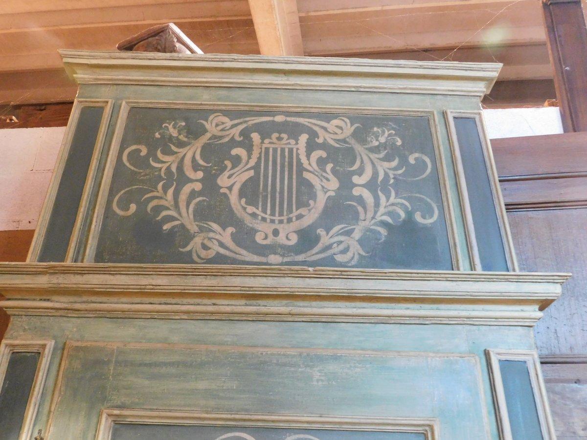 juego de 2 grandes puertas de interior, ricamente pintadas con marco y sobrepuerta, Italia en venta 9