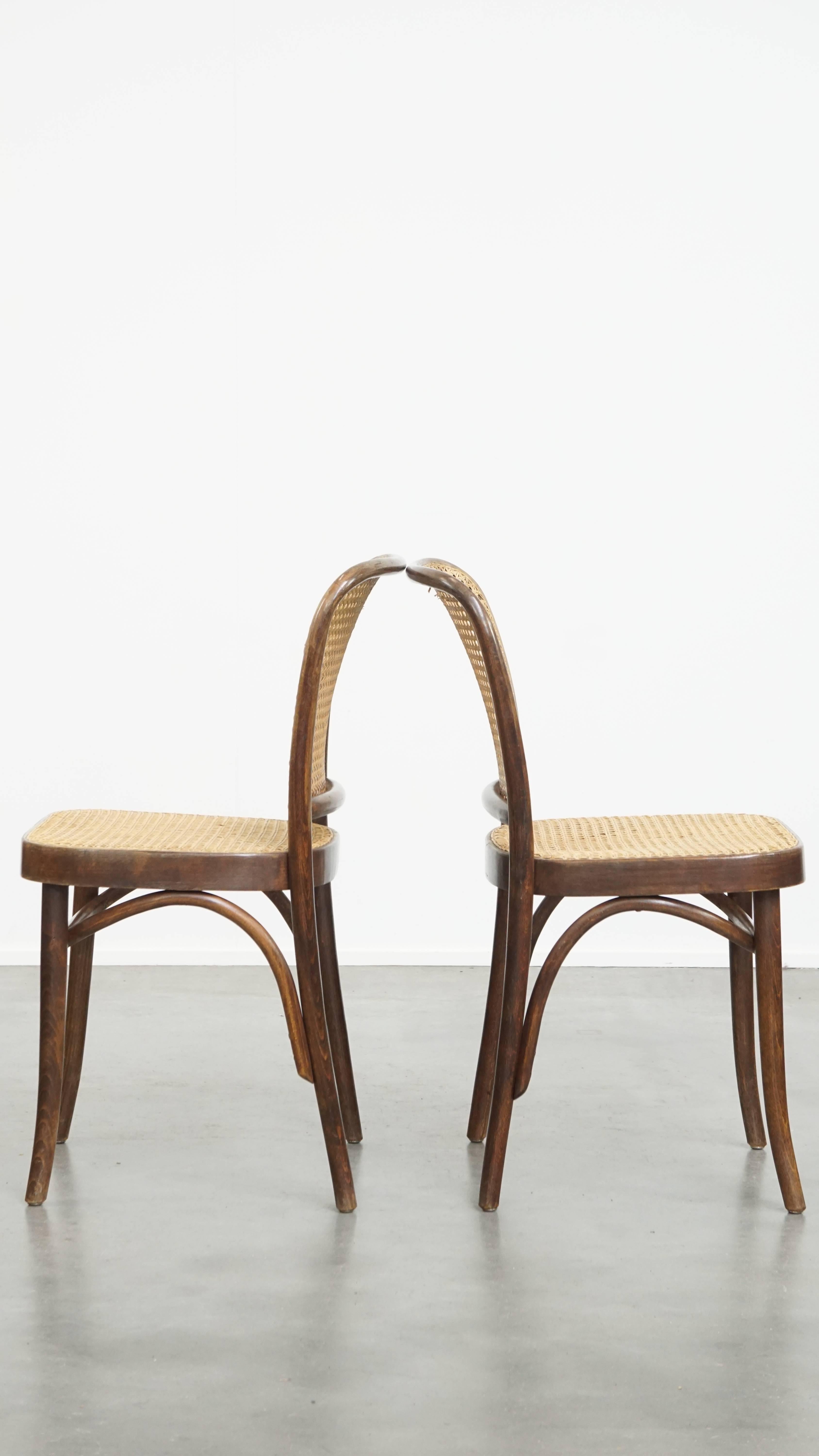 Juego de 2 Sillas Bistro con Estructura de Madera Hecho a mano en venta