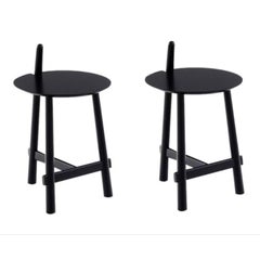 Set of 2 Black Altay Side Tables by Patricia Urquiola