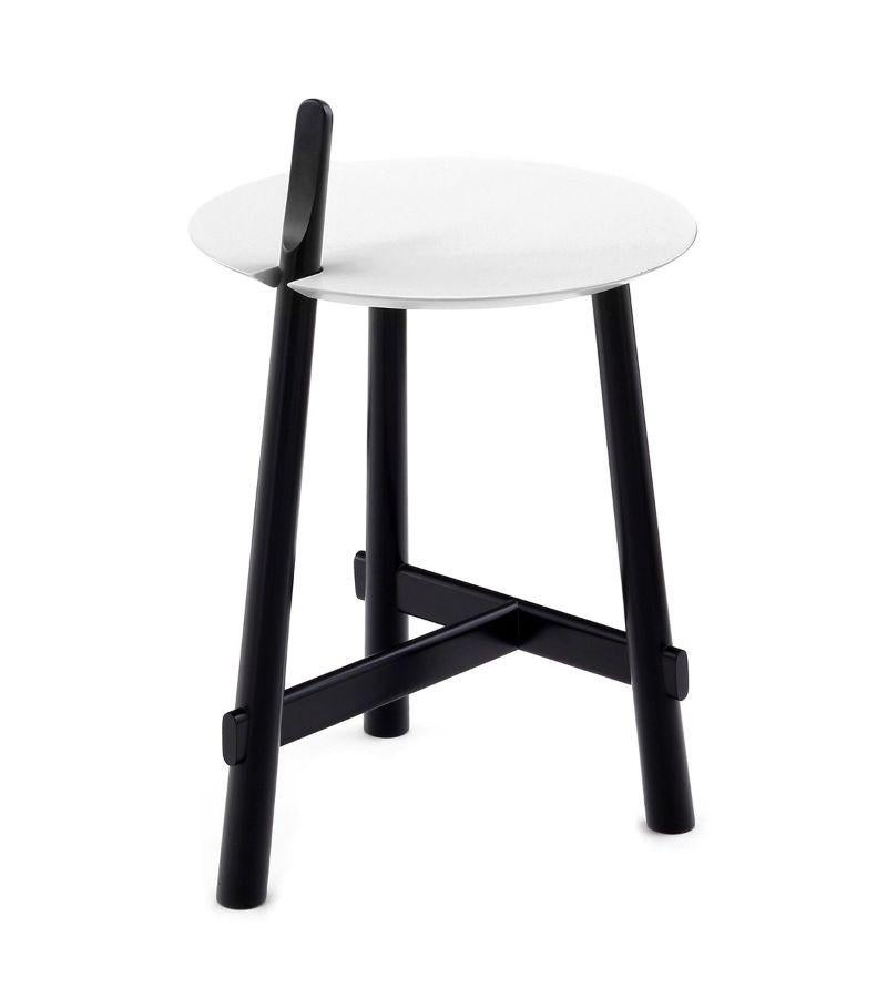 Lacquered Set of 2 Black Altay Side Tables by Patricia Urquiola