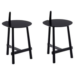Set of 2 Black Altay Side Tables by Patricia Urquiola