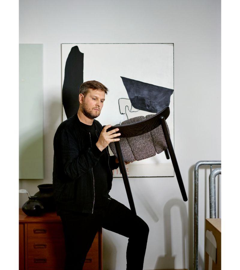Set of 2 Black Ash Klee Chairs 2 by Sebastian Herkner For Sale 5