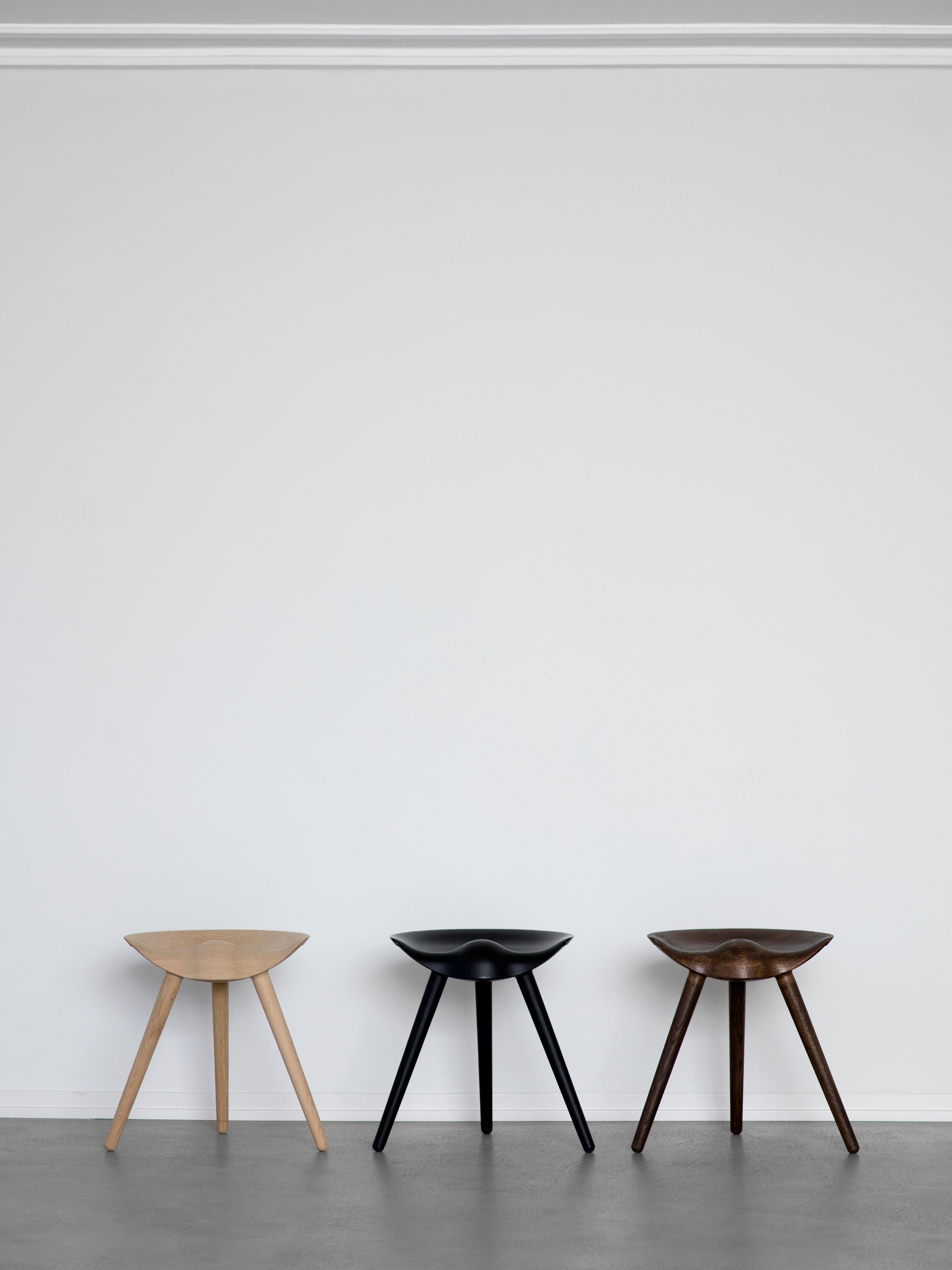 Other Set of 2 ML 42 Black Beech Stools by Lassen For Sale