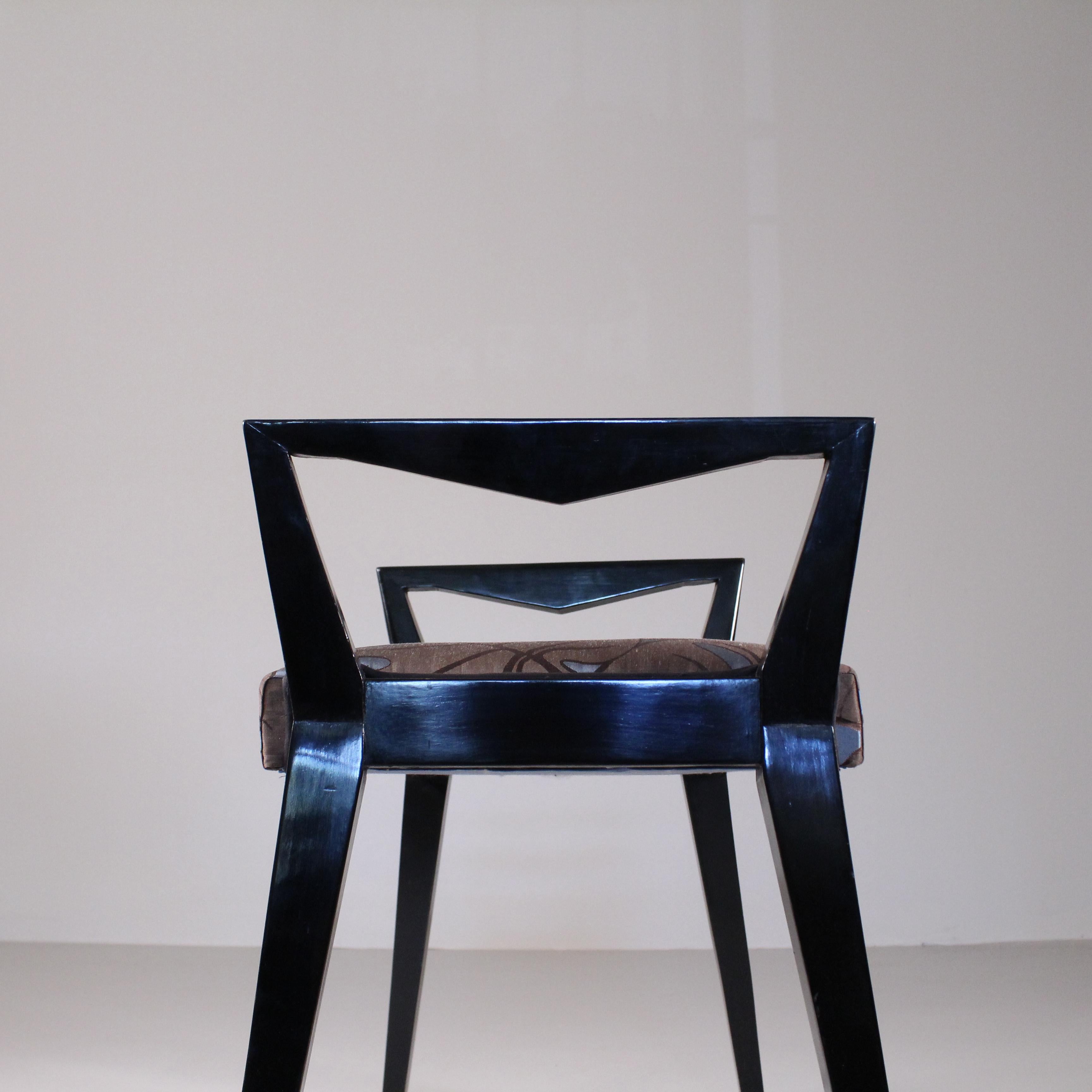 Mid-20th Century Set of 2 black benches by Guglielmo Ulrich