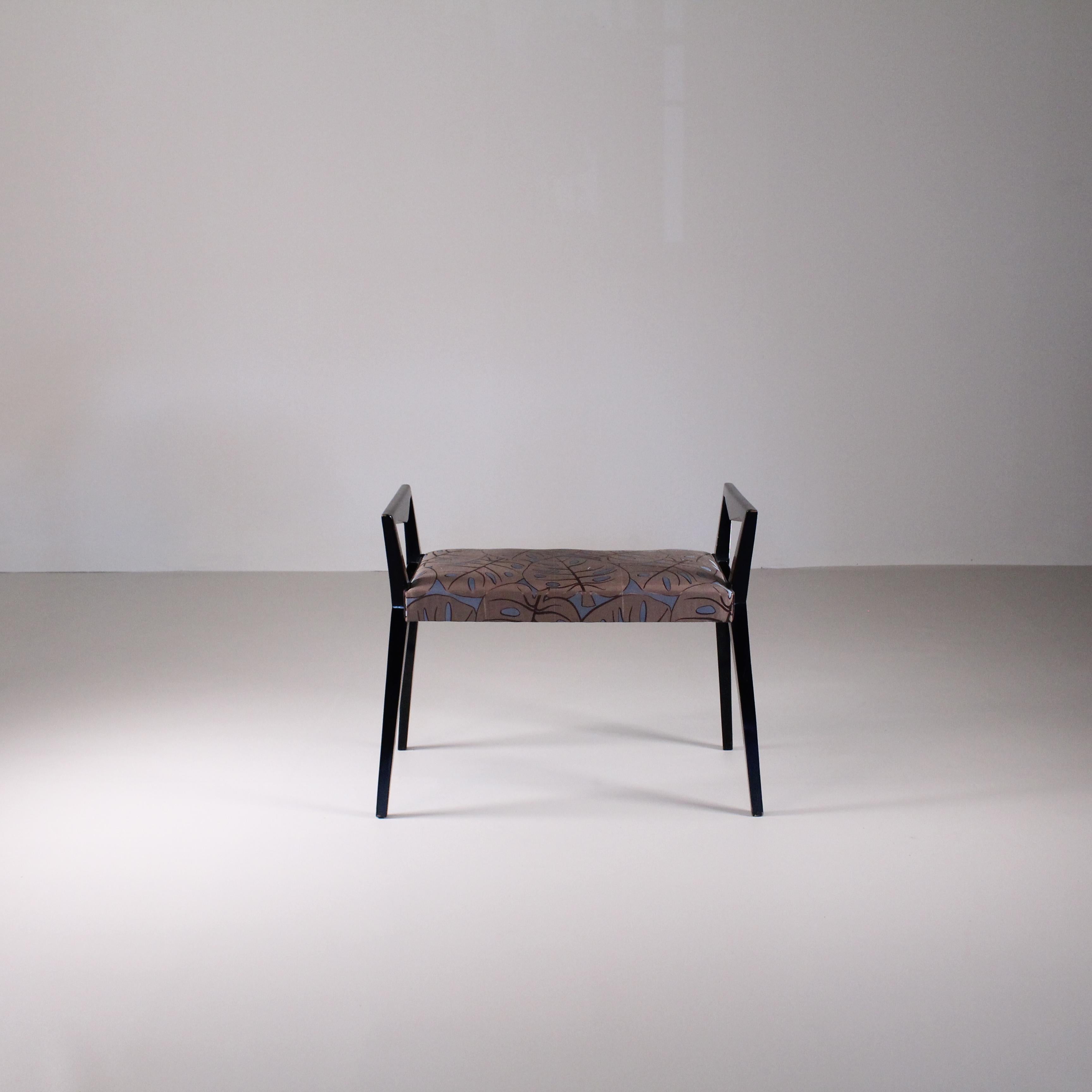 Set of 2 black benches by Guglielmo Ulrich 1