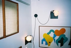 Set of 2 Black Bloop Sconces by Nick Pourfard