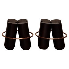 Set of 2 Black Bolt Stools, Note Design Studio