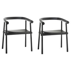 Set of 2 Black Bridge Altay Armchairs by Patricia Urquiola