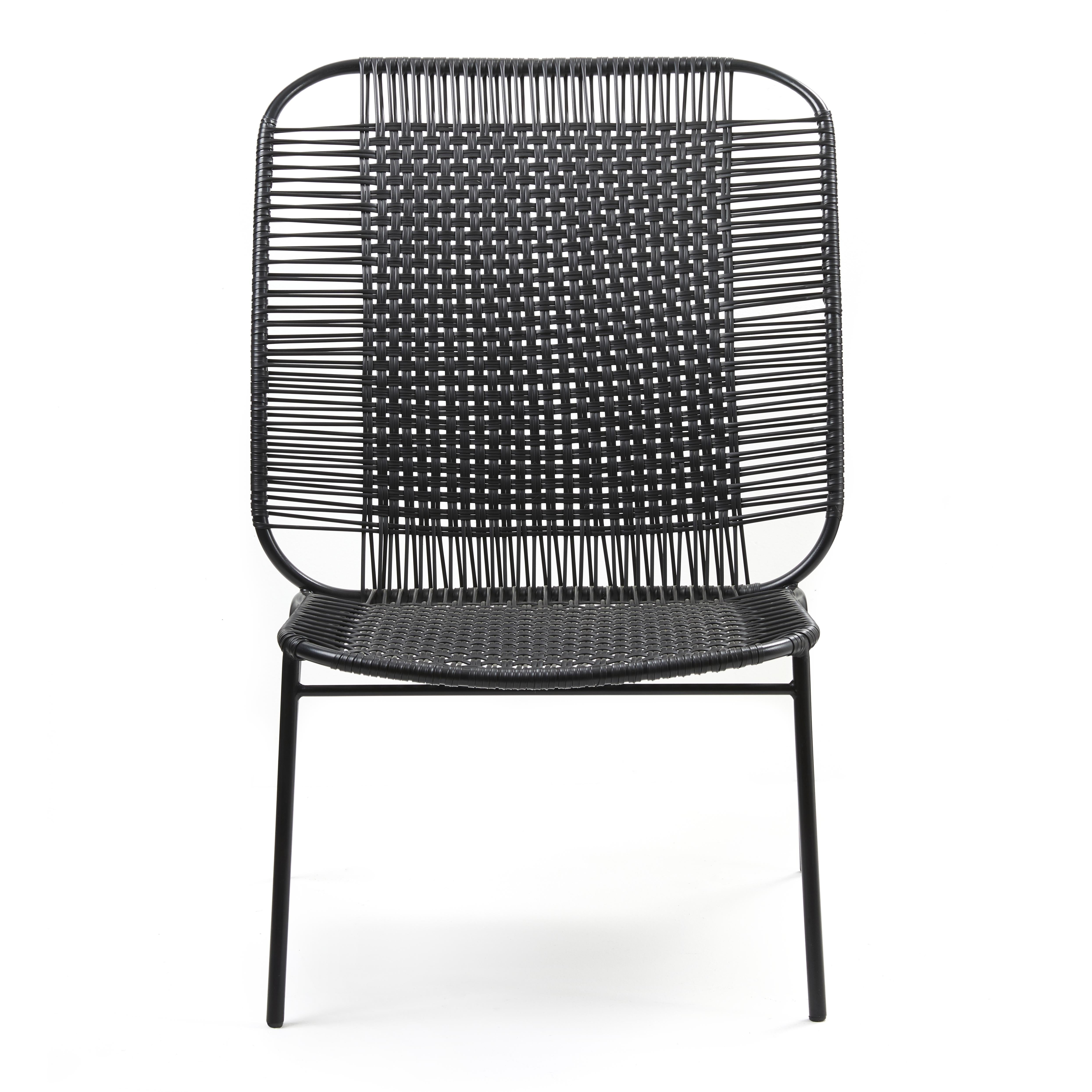 Modern Set of 2 Black Cielo Lounge High Chair by Sebastian Herkner For Sale