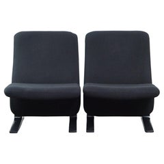 Conjunto de 2 sillones negros de diseño vintage