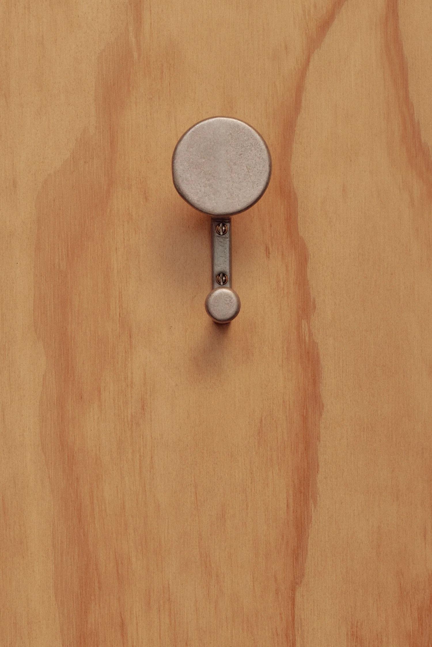 Contemporary Set of 2 Blackened F.ACE Wall Hooks by Henry Wilson For Sale