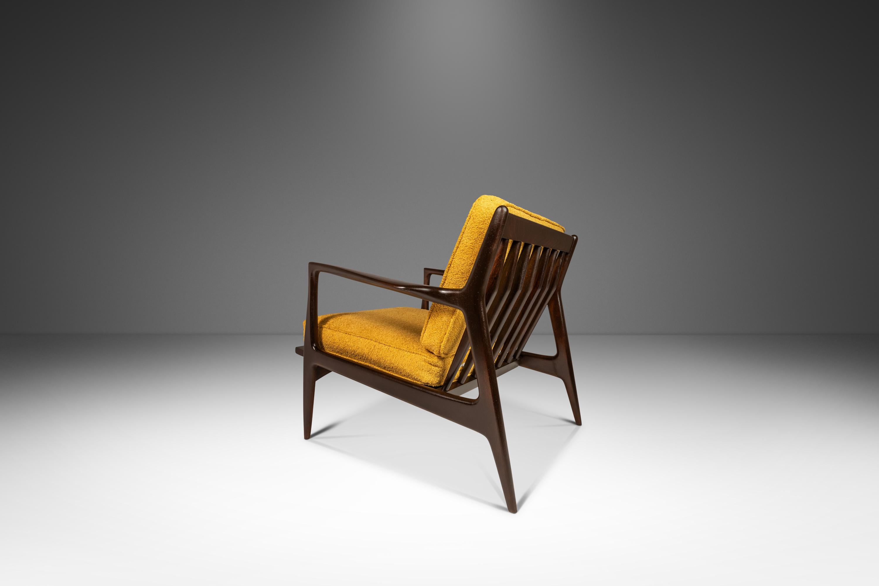 Danish Set of 2 'Blade Arm' Lounge Chairs by Ib Kofod Larsen for Selig, Denmark, 1960's