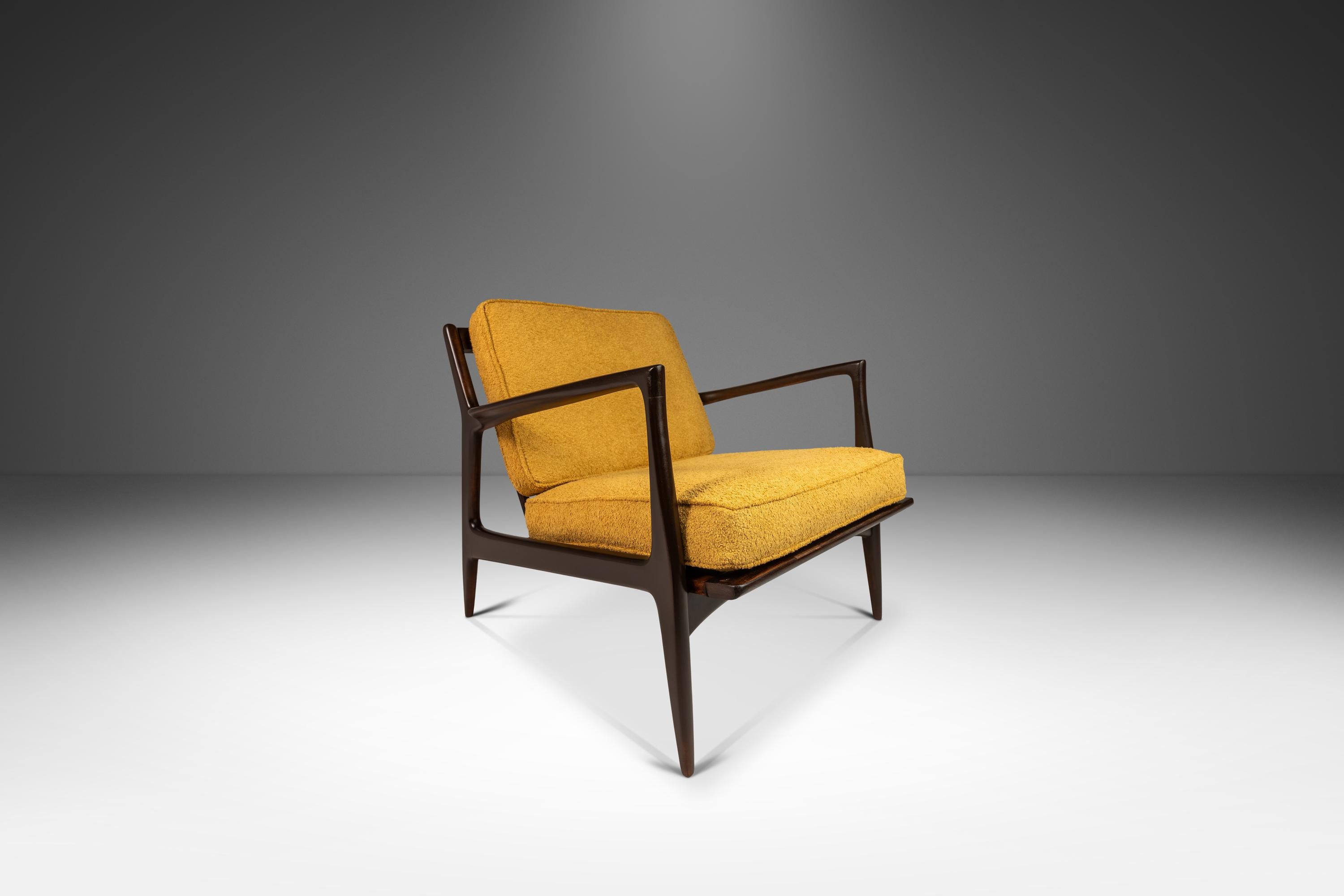 Set of 2 'Blade Arm' Lounge Chairs by Ib Kofod Larsen for Selig, Denmark, 1960's 2