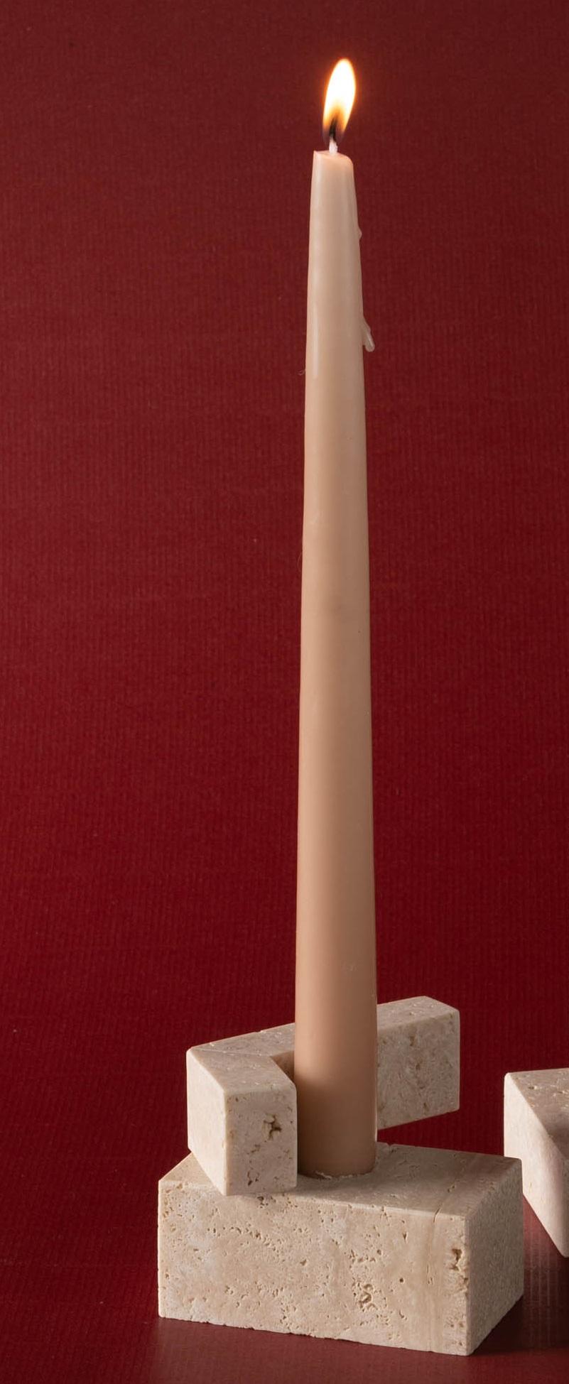 Post-Modern Set Of 2 Block Candle Holders by Studionudo For Sale