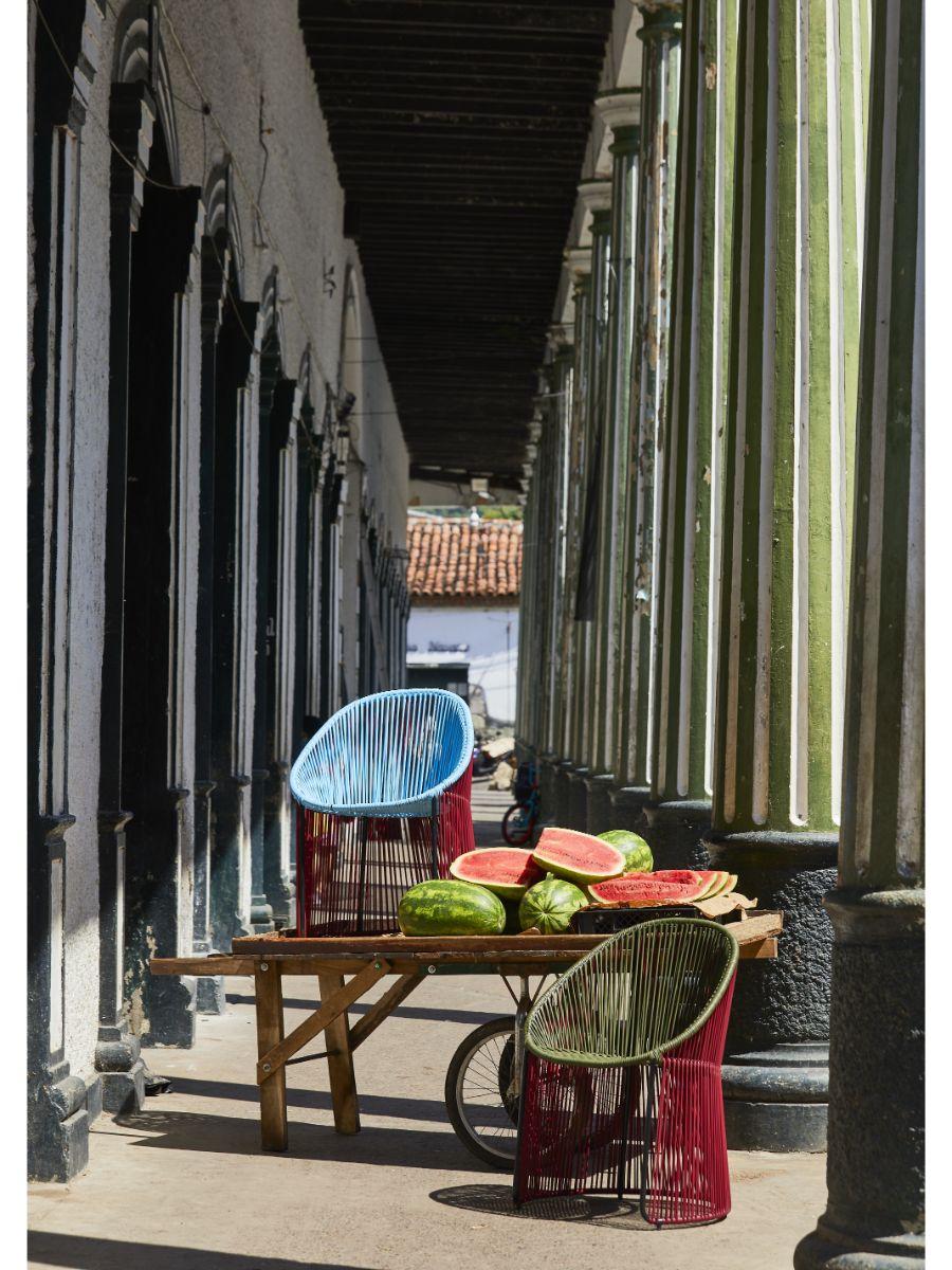 Contemporary Set of 2 Blue Cartagenas Dining Chair by Sebastian Herkner