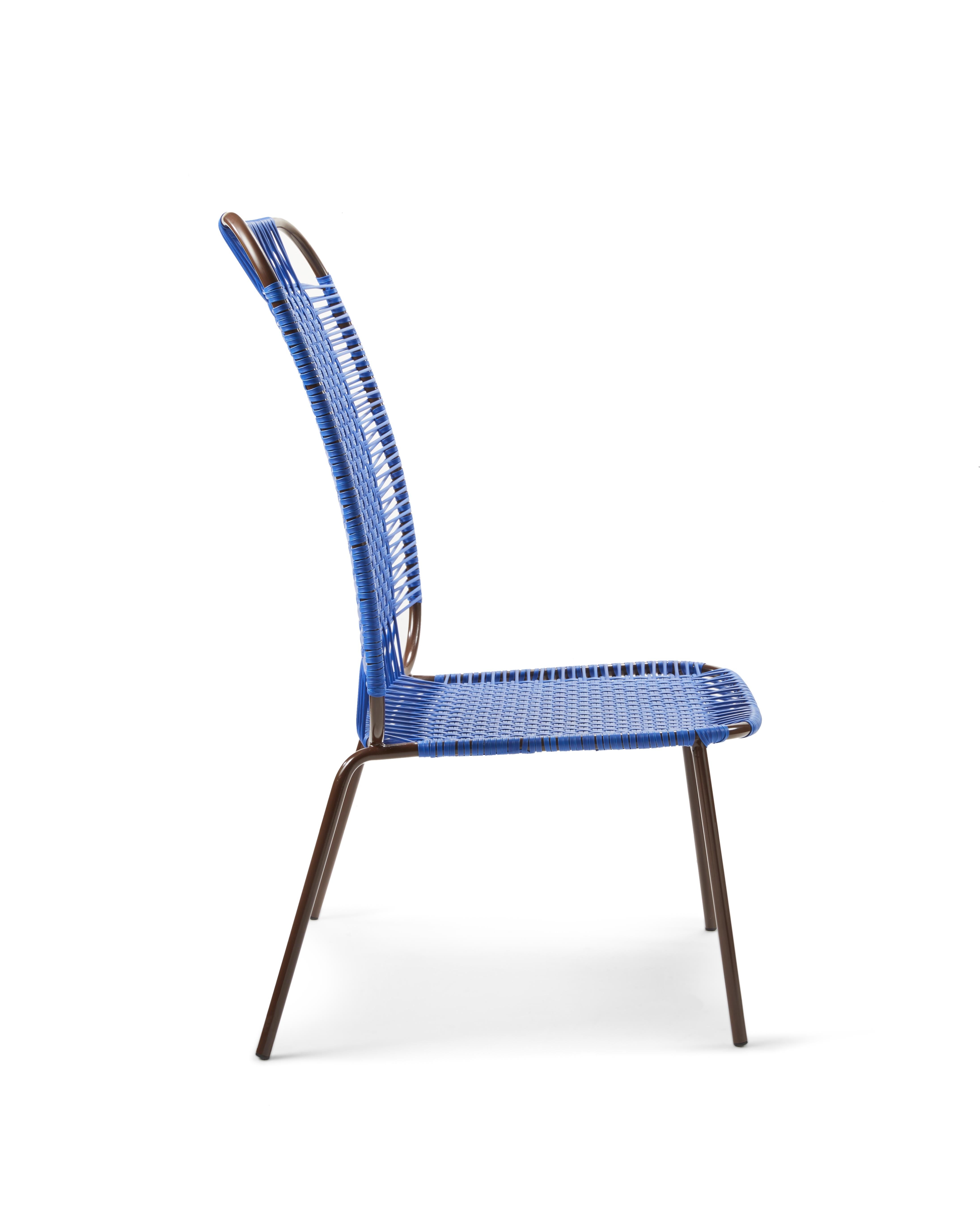 Modern Set of 2 Blue Cielo Lounge High Chair by Sebastian Herkner For Sale