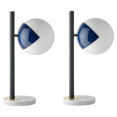 Ensemble de 2 lampes de bureau à gradation bleue Pop-Up Black de Magic Circus Editions