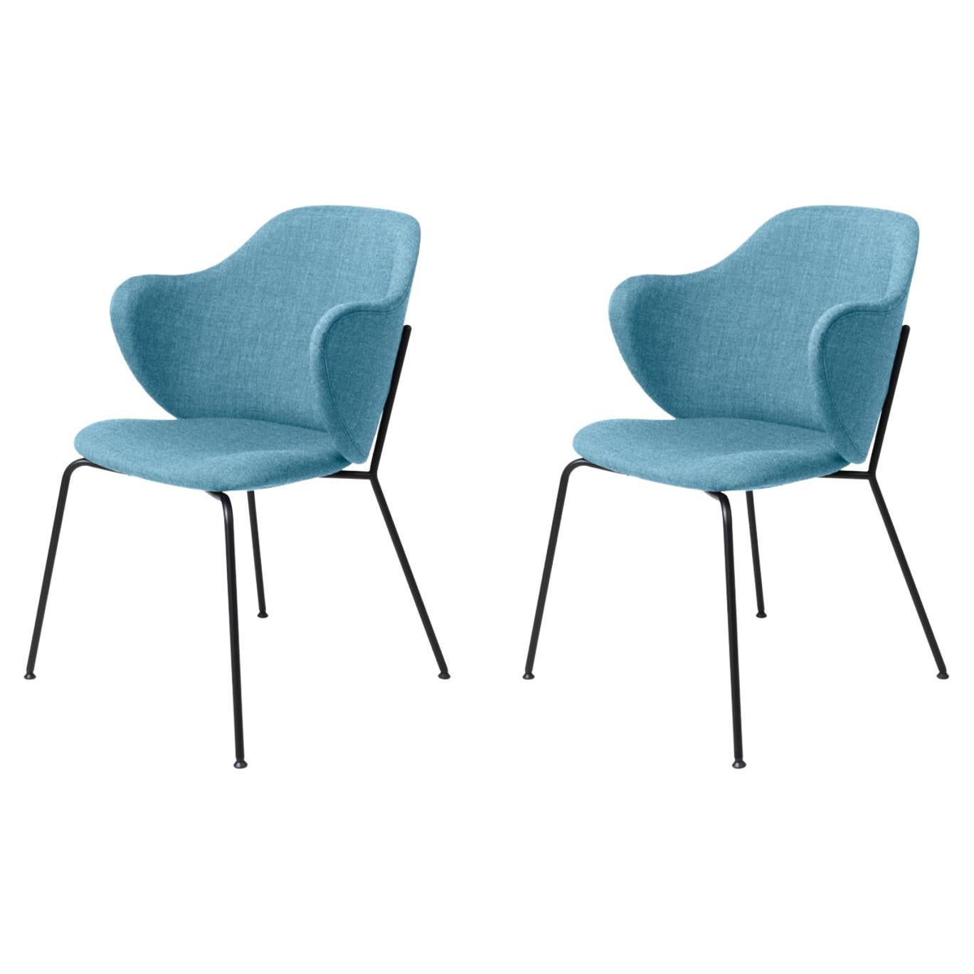 Set of 2 Blue Remix Lassen Chairs by Lassen