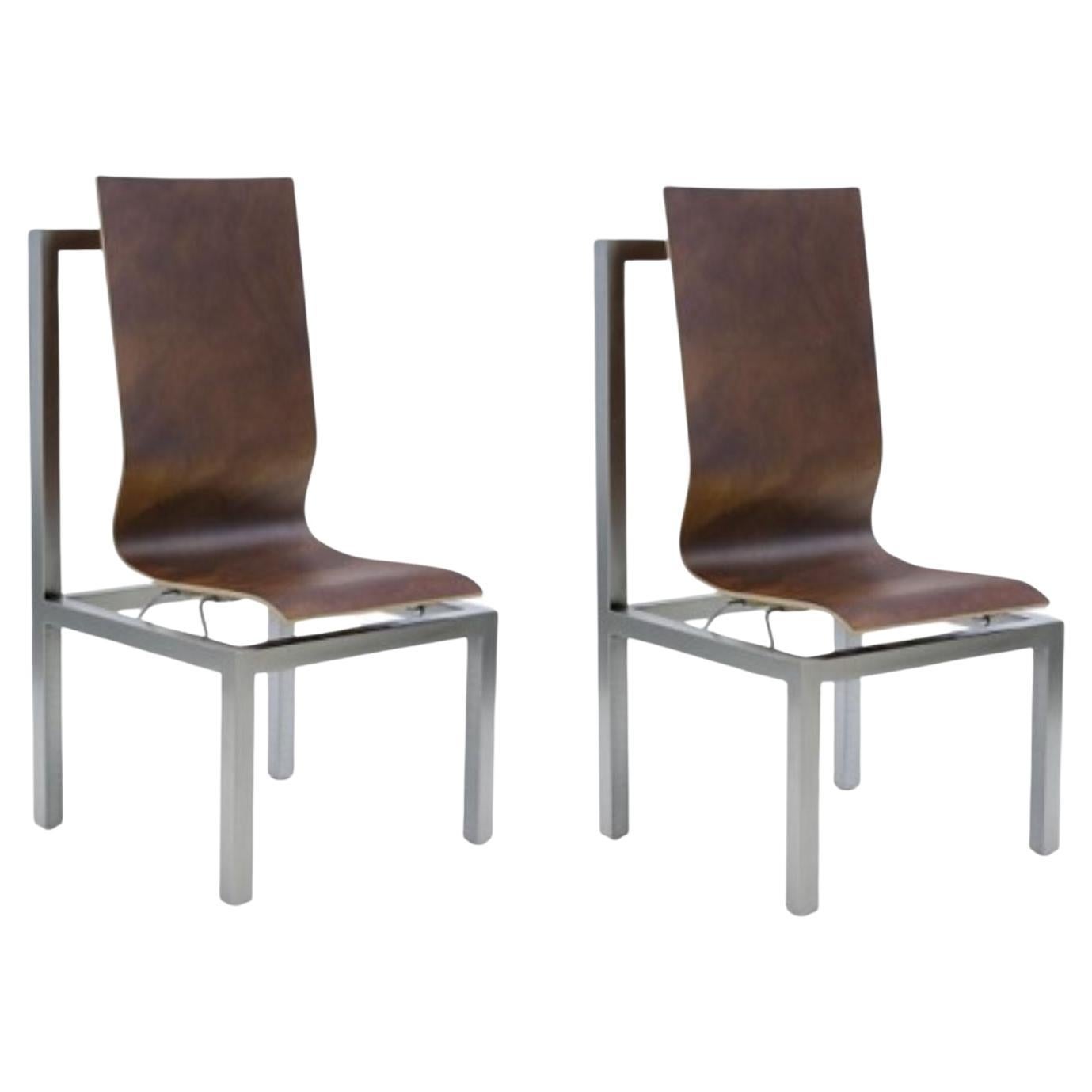 Set of 2 BNF Chaise Chairs by Dominique Perrault & Gaelle Lauriot Prevost For Sale