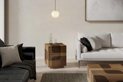 Set of 2 Bodega Side Tables Nightstands in Warm Wood Marquetry by Joel Escalona