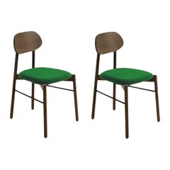 Ensemble de 2 chaises tapissées Bokken, Caneletto, Menta de Colé Italia