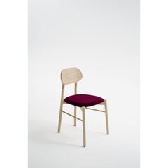 Set of 2, Bokken Upholstered Chair, Natural Beech, Malva by Colé Italia