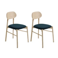 Ensemble de 2, chaise tapissée Bokken, hêtre naturel, Ottanio de Colé Italia