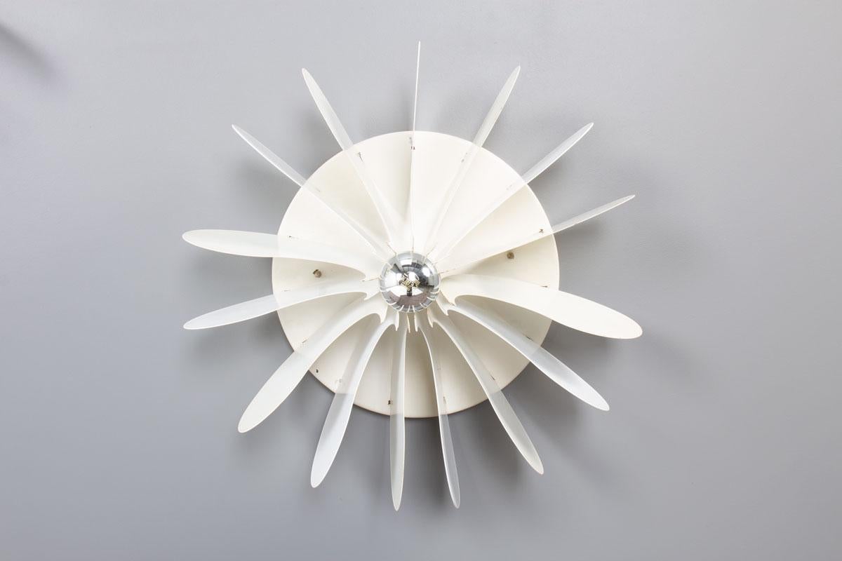 20th Century Set of 2 Bolide wall lights by Hermian Sneyders de Vogel for Raak, 1971 For Sale