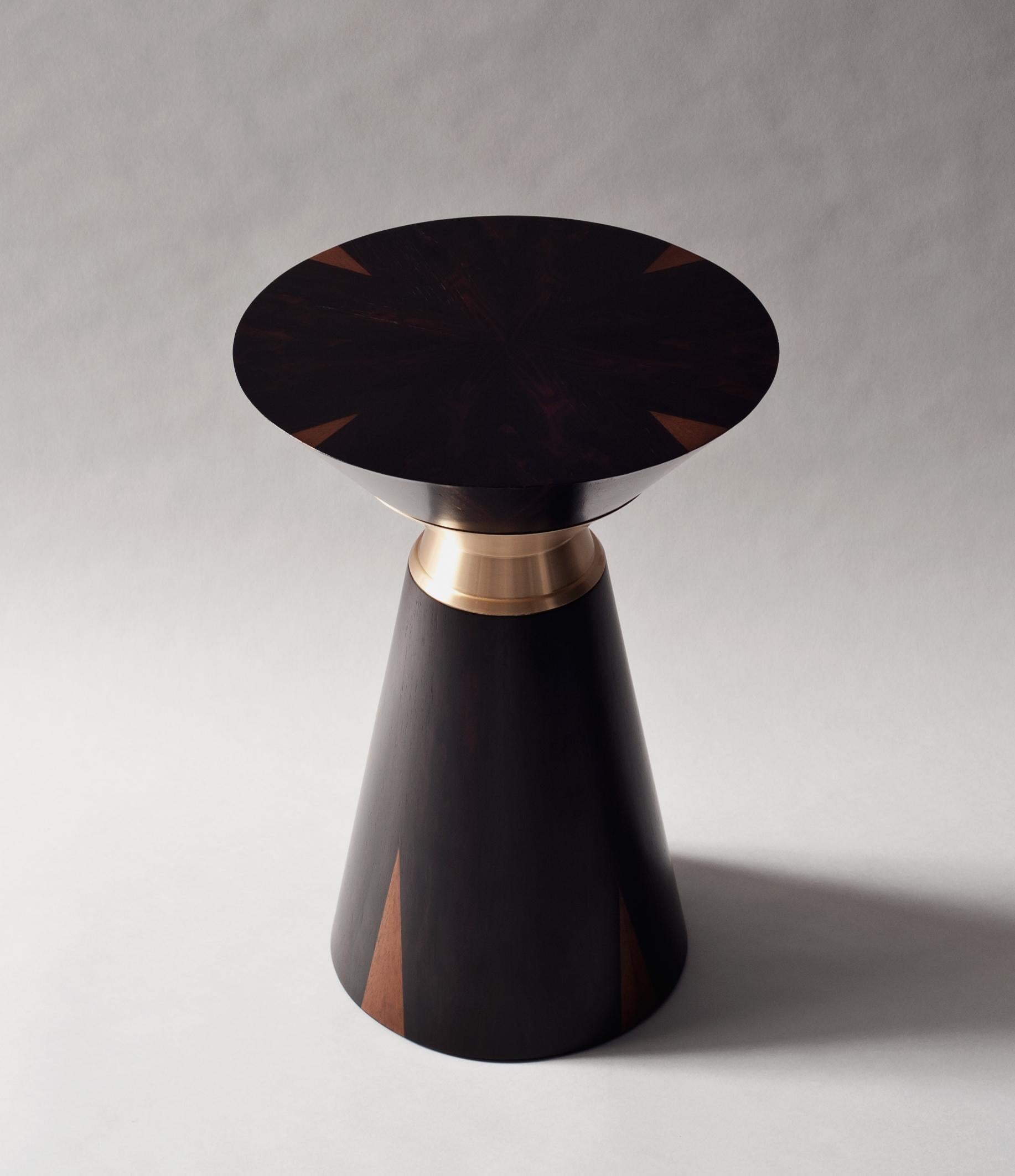 Bronze Set of 2 Bolo Side Table by DeMuro Das For Sale
