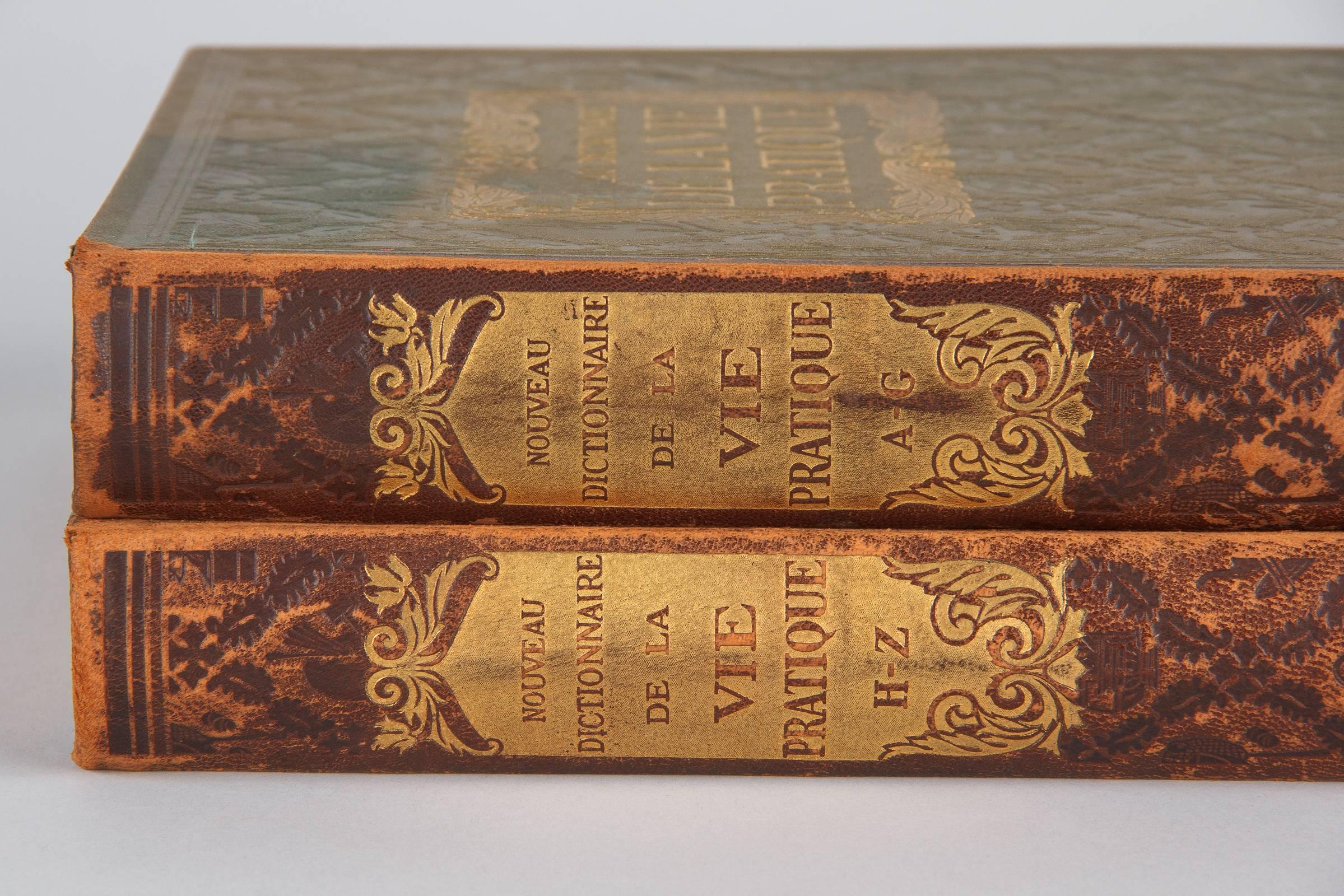 Set of 2 Books Nouveau Dictionaire de la Vie Pratique, France, 1923 For Sale 1