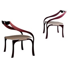 Set di 2 poltrone Break Bordeaux di WM Metal Design
