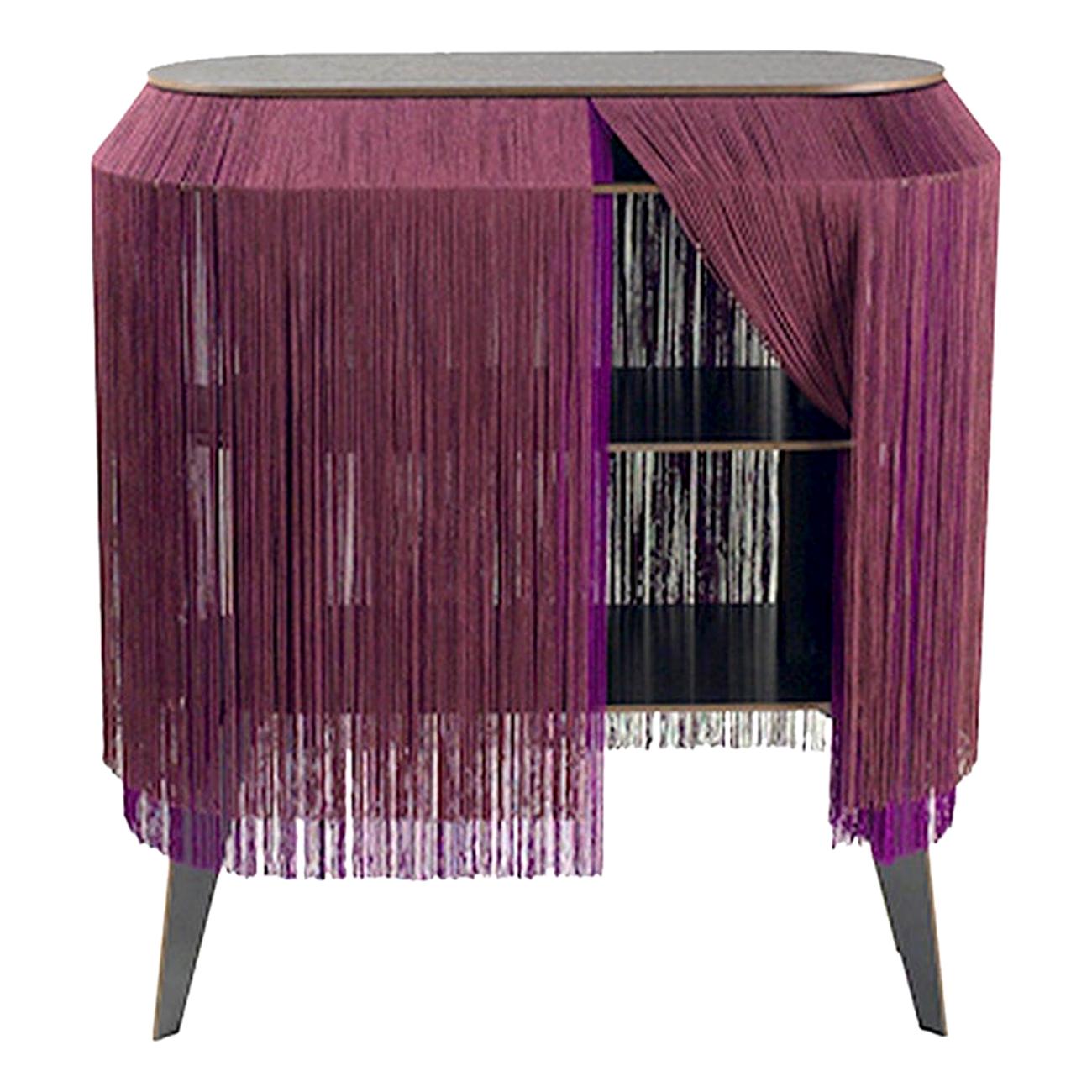 Set of 2 Bordeaux Fringe Side Tables / Nightstand, Made in France In New Condition In Beverly Hills, CA