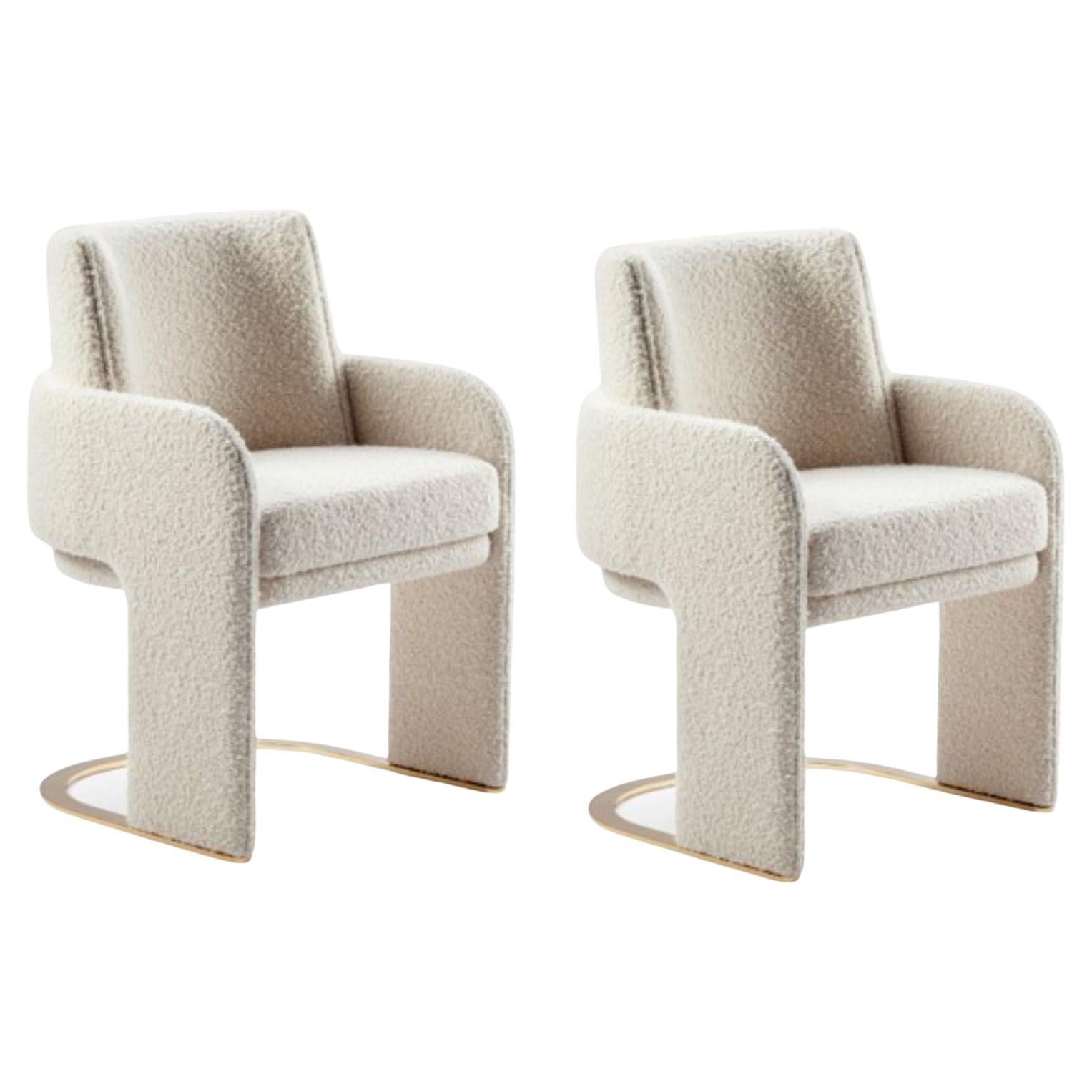 Set of 2 Bouclé Odisseia Chairs by Dooq