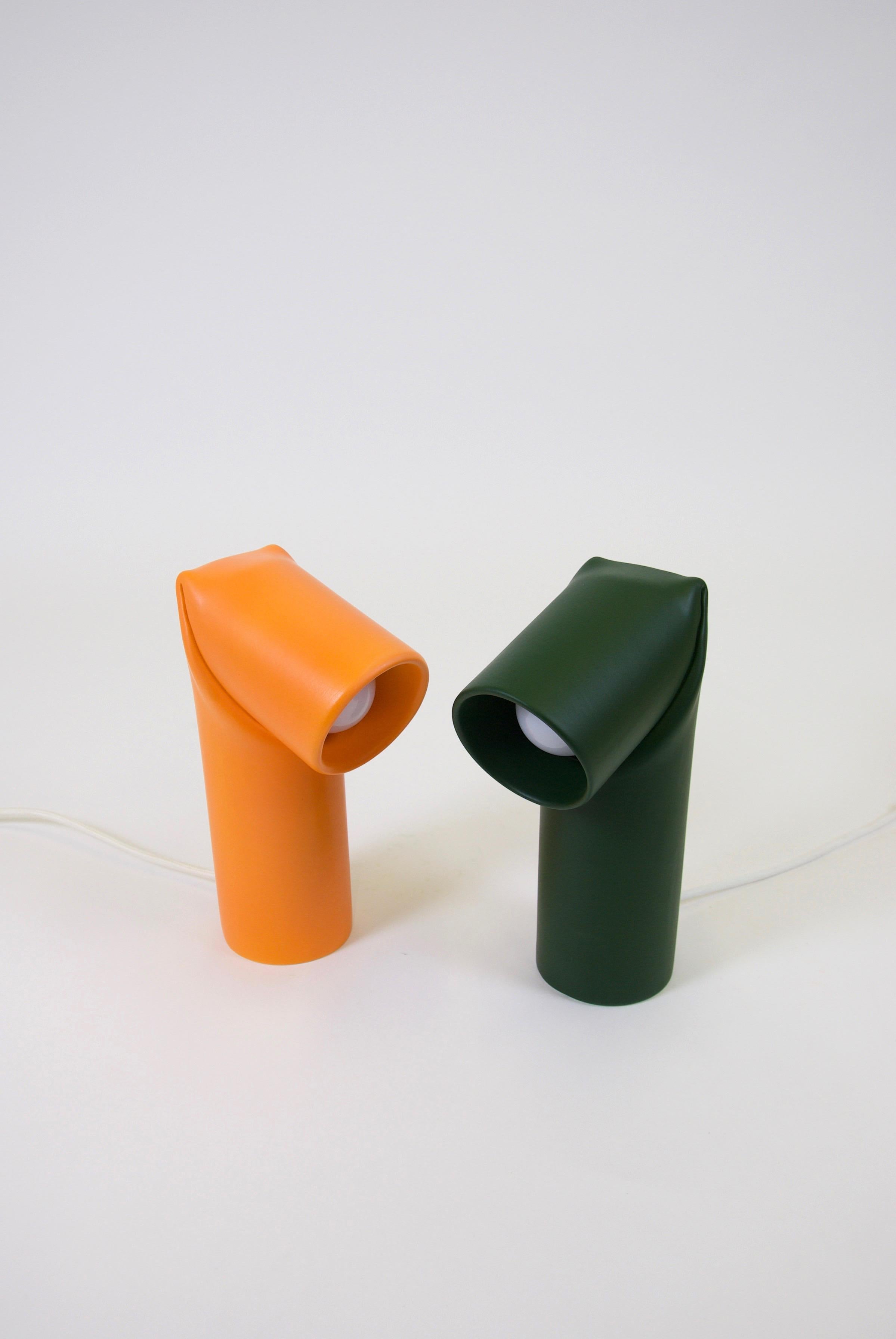 Modern Set of 2 Bourrelet Ceramic Table Lamps by Helder Barbosa