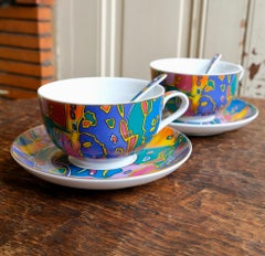 Ensemble de 2 bols par Décor du Galion, modèle So French, Limoges, années 1990