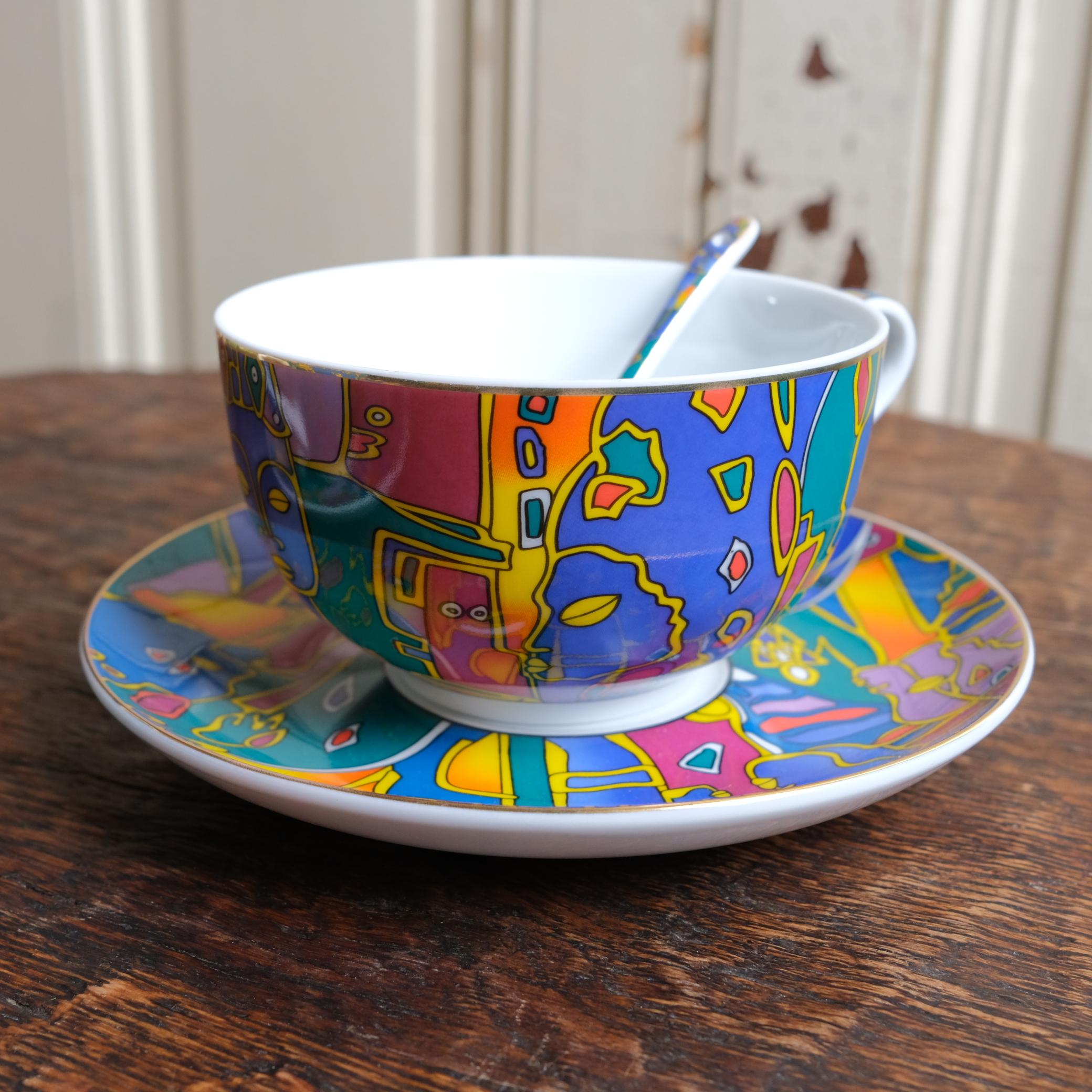 Ensemble de 2 bols par Décor du Galion, modèle So French, Limoges, années 1990 Bon état à Lyon, FR